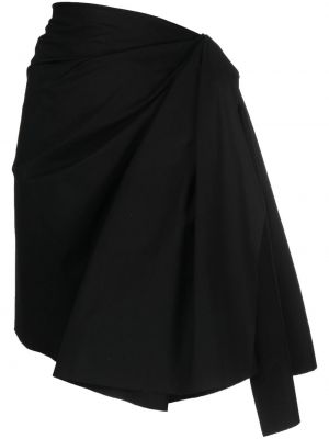 Mini spódniczka bawełniana drapowana Rick Owens czarna