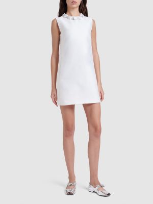 Копринена мини рокля Versace бяло