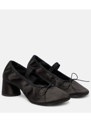 Сатенени полуотворени обувки Proenza Schouler черно