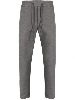 Bavlněné slim fit sportovní kalhoty Dondup šedé