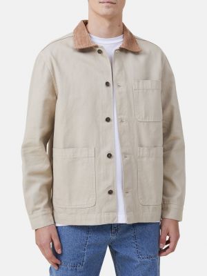 Хлопковая легкая куртка Cotton On бежевая