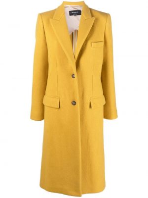Μάλλινο παλτό Rochas κίτρινο