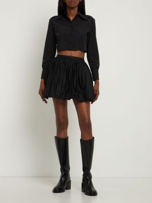 Mini spódniczka bawełniana Jil Sander czarna