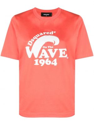 Tričko s potiskem Dsquared2 růžové