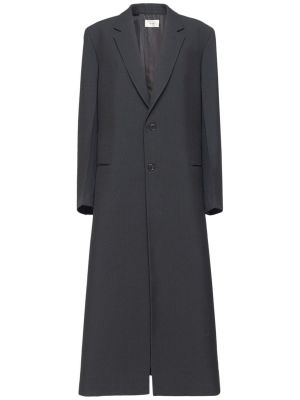 Mohérový vlnený kabát The Row čierna