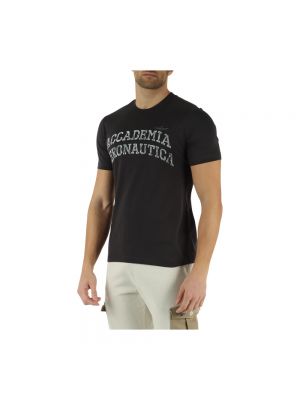 Camiseta de algodón Aeronautica Militare negro