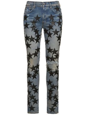 Jeans en cuir à imprimé à motif étoile Amiri