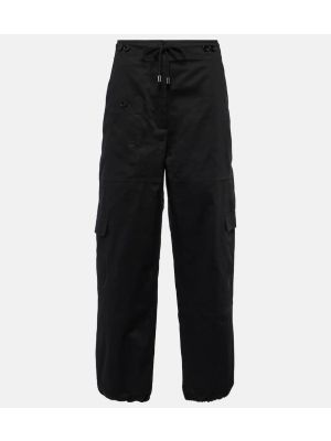 Pantalones cargo de cintura baja de algodón Totême negro