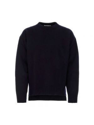 Sweter oversize Jil Sander niebieski