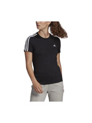 T-shirt in maglia Adidas nero