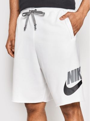 Relaxed спортни шорти Nike бяло