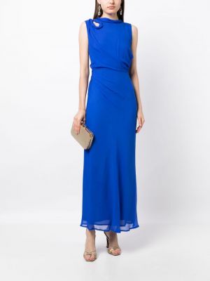 Sukienka długa drapowana Rachel Gilbert niebieska