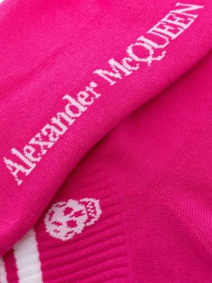 Skarpety w paski Alexander Mcqueen różowe