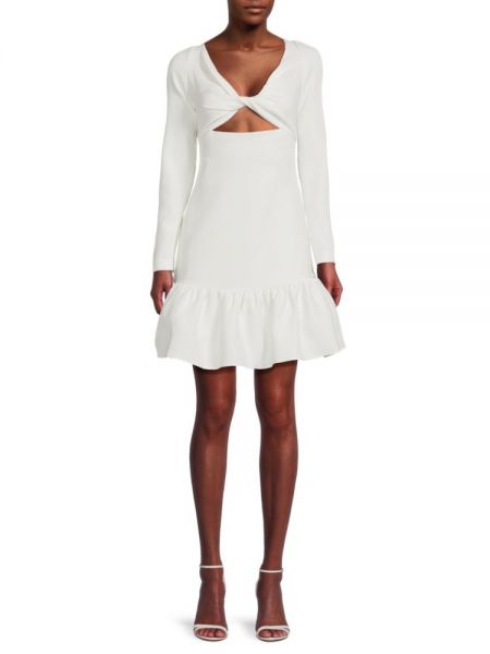 Платье мини с низкой талией Giambattista Valli белое