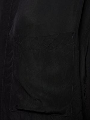 Oversized viszkóz szatén ing Gauchere fekete