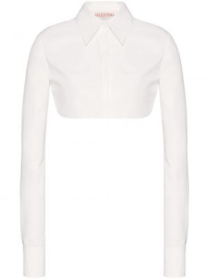Chemise en coton avec manches longues Valentino Garavani blanc