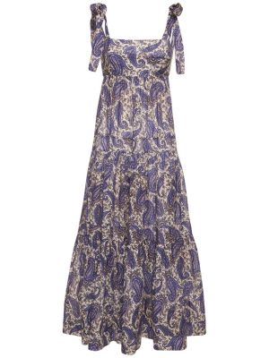 Sukienka długa sznurowana bawełniana koronkowa Zimmermann
