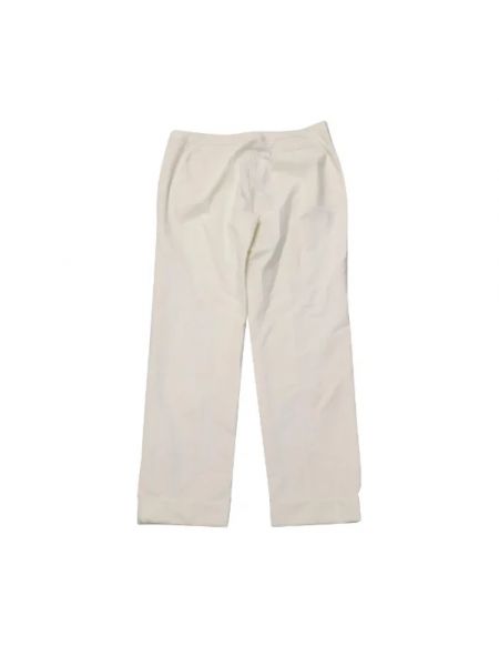 Spodnie bawełniane Armani Pre-owned białe
