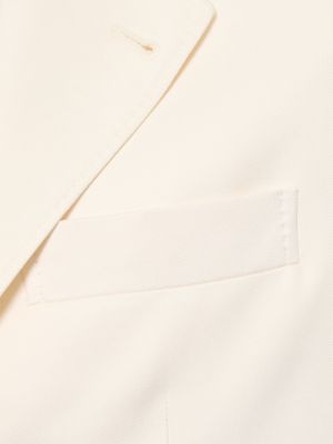 Svilena ukrojena obleka Brunello Cucinelli bela