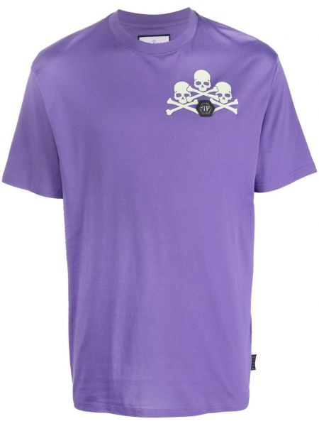 T-shirt à imprimé Philipp Plein violet