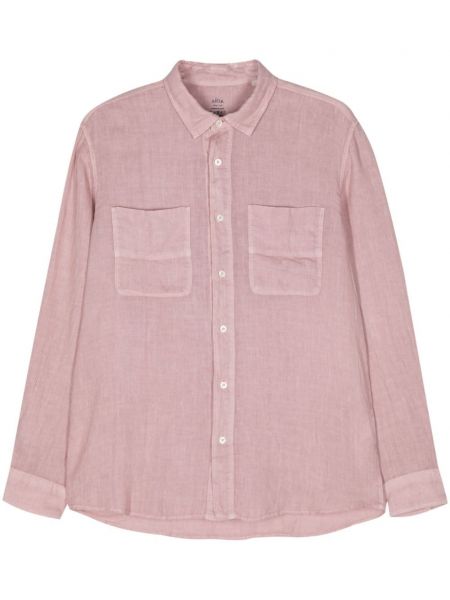 Lněná košile Altea růžová