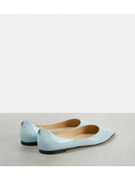 Lakkozott bőr balerina cipők Jimmy Choo kék