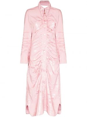 Рубашка платье Ganni, розовое