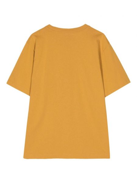 Tričko s potiskem Maison Kitsuné žluté