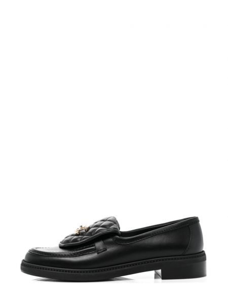 Bőr loafer Chanel Pre-owned fekete