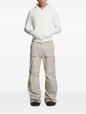 Kapučdžemperis ar rāvējslēdzēju ar apdruku Balenciaga balts
