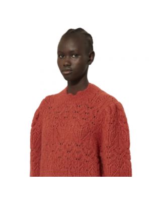 Sweter z alpaki Isabel Marant pomarańczowy