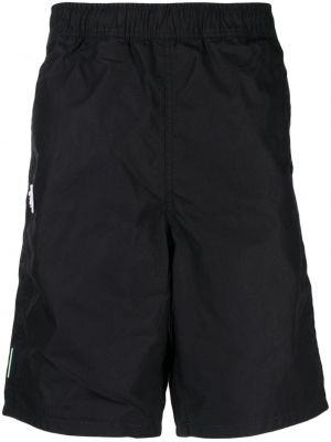 Shorts de sport brodeés en coton Aape By *a Bathing Ape® noir