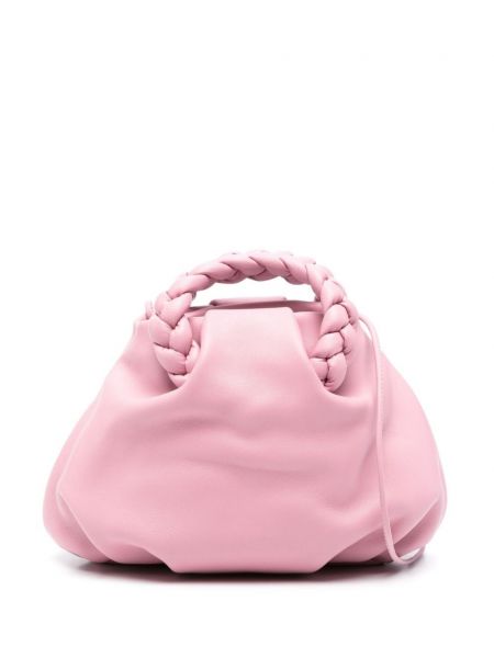 Δερμάτινη τσάντα shopper Hereu ροζ