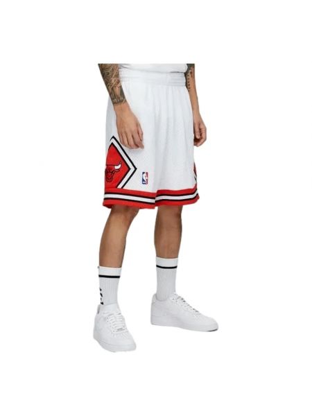 Pantalones cortos retro de baloncesto Mitchell & Ness blanco