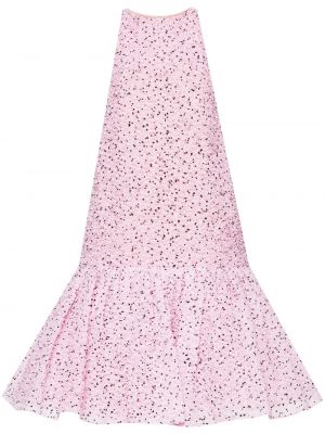 Κοκτέιλ φόρεμα Oscar De La Renta ροζ