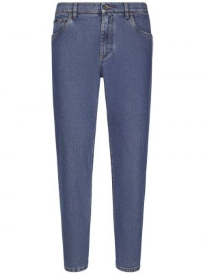 Slim fit kitsa lõikega teksapüksid Dolce & Gabbana sinine