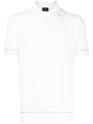 Medvilninis polo marškinėliai Brioni balta