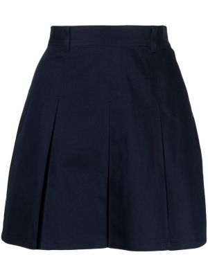 Plisované bavlněné mini sukně :chocoolate modré