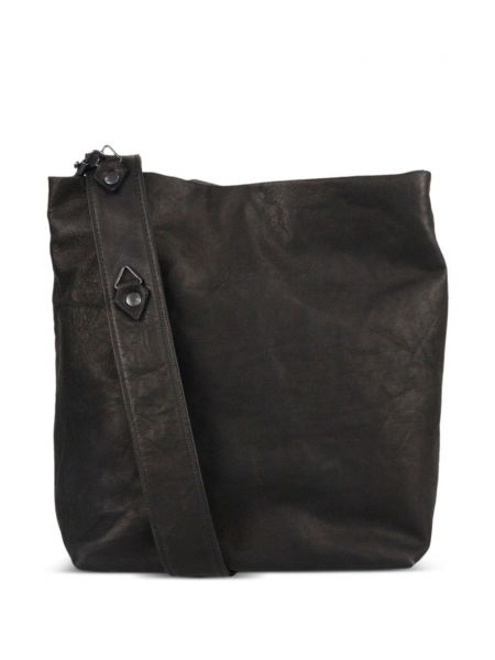Δερμάτινη τσάντα ώμου Yohji Yamamoto μαύρο
