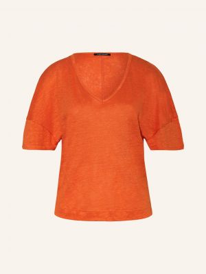 Lněné tričko Luisa Cerano oranžové