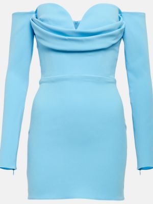 Mini vestido de crepé Alex Perry azul