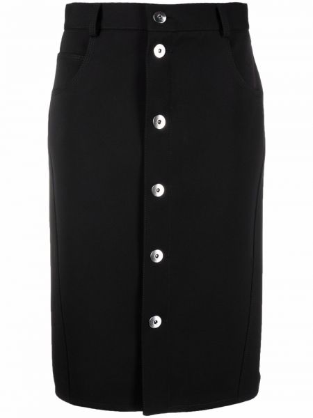 Falda midi con botones Bottega Veneta negro
