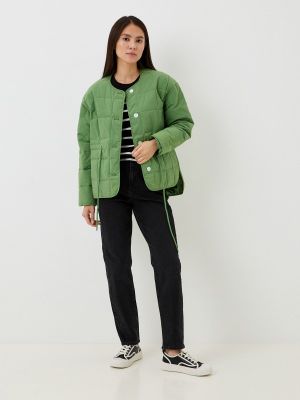 Утепленная демисезонная куртка Belucci зеленая
