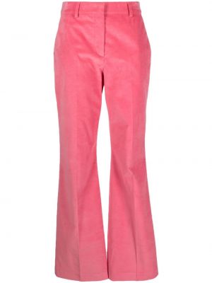 Sametové rovné kalhoty Ps Paul Smith růžové