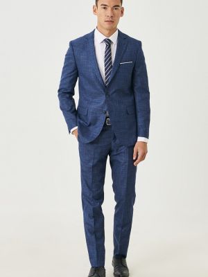 Slim fit priliehavý oblek Altinyildiz Classics modrá