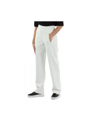 Pantalones de chándal de algodón Emporio Armani blanco