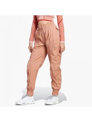Плетеные брюки Adidas By Stella Mccartney розовые