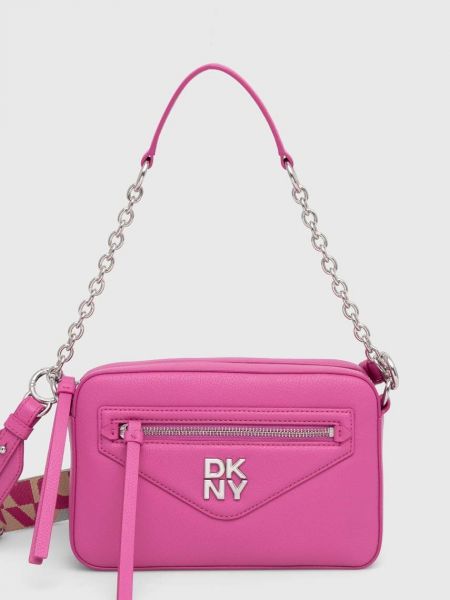 Kožna torbica Dkny ružičasta