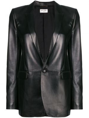 Usnjeni blazer Saint Laurent črna