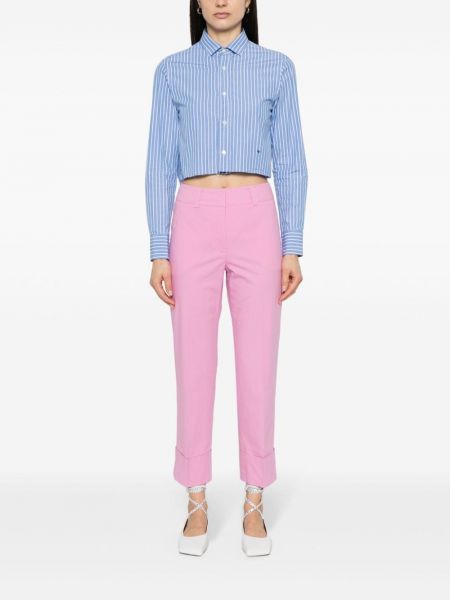 Bavlněné kalhoty Peserico růžové